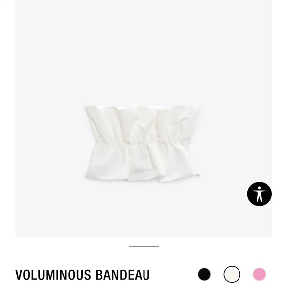 Zara Voluminous Bandeau Top - Picture 3 of 10